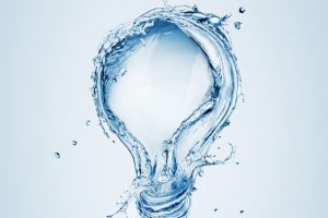 Light bulb from water splash
