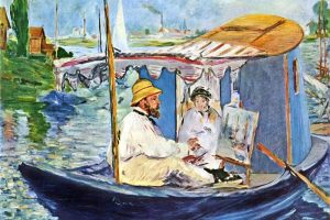Monet-pintando-en-su-barca-taller