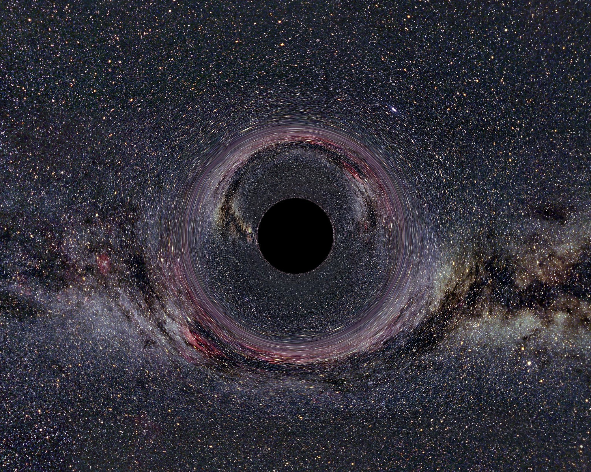 Recreación de un agujero negro.