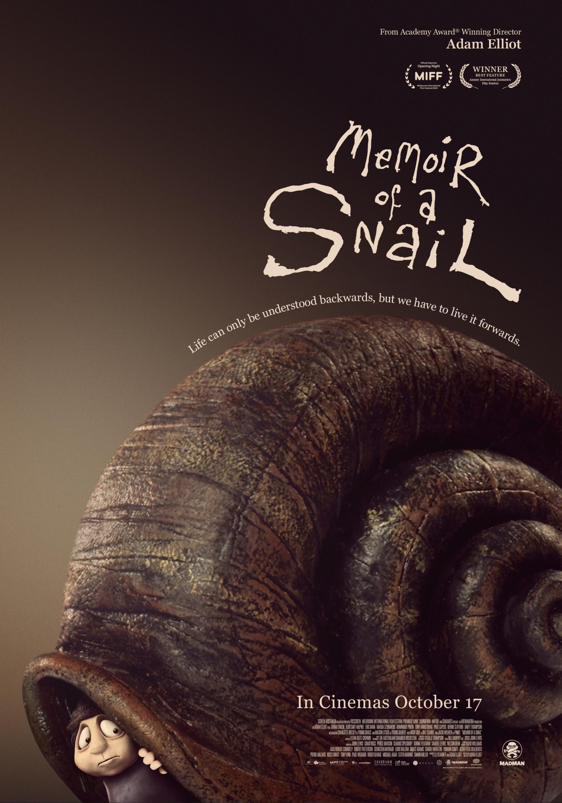 Póster de la película Memoir of a Snail (Madman Entertainment, Arena Media, Snail Pace Films)